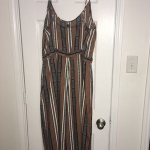 Plus Size Stripe Jumpsuit